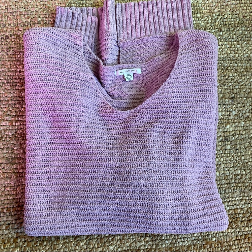 American Eagle Oversized Sweater - Dusty Purple/Pink - XS/S